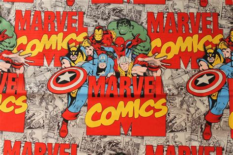 Superhero Marvel Comics Book Fabric Marvel By Creationsbylsm