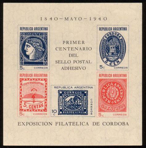 1940 Mayo 25 Primer Centenario Del Sello Postal Exposición