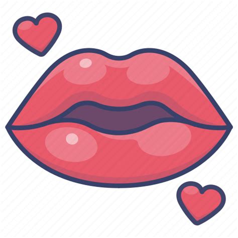 erotic kiss lips lover icon