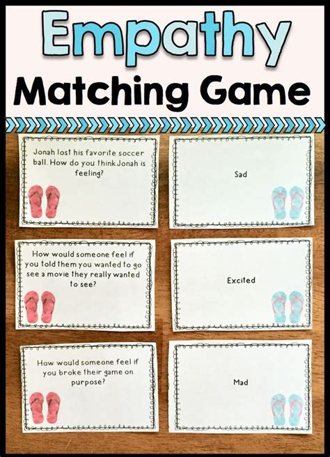 Empathy Game With Scenario Matching Cards Social Emotional Skills