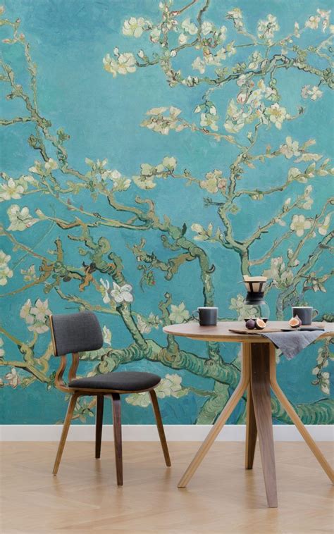 'branches with almond blossom' was created in 1890 by vincent van gogh in japonism style. Almond Branches by Van Gogh Wallpaper | Van gogh wallpaper ...