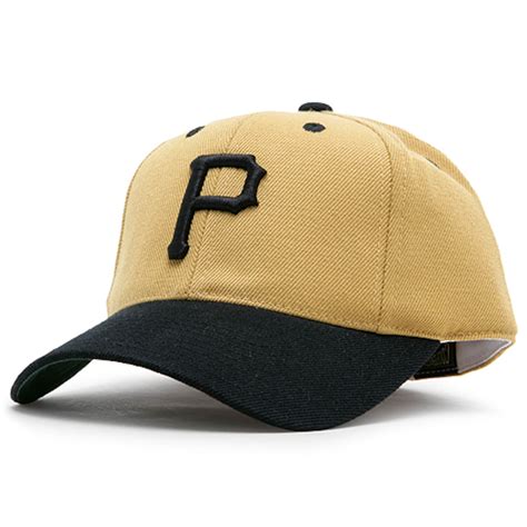 Pittsburgh Pirates Gold Black 1970 75 Throwback Cooperstown Fitted Hat