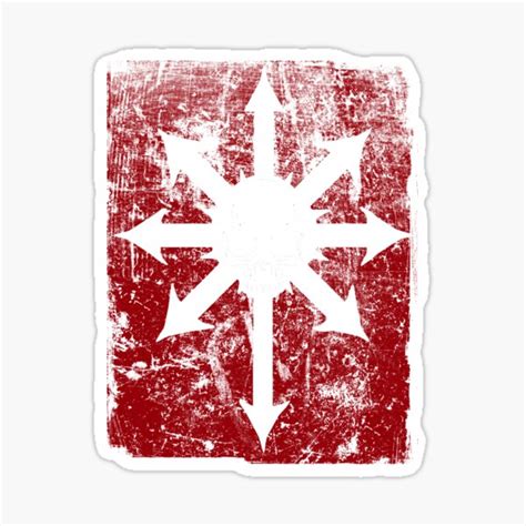 Chaos Red Sticker For Sale By Simonbreeze Redbubble