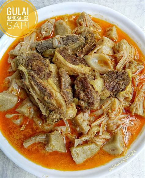 Gulai ayam merupakan salah satu olahan daging ayam dengan cara direbus. GULAI NANGKA IGA SAPI - Resep Masakan nusantara