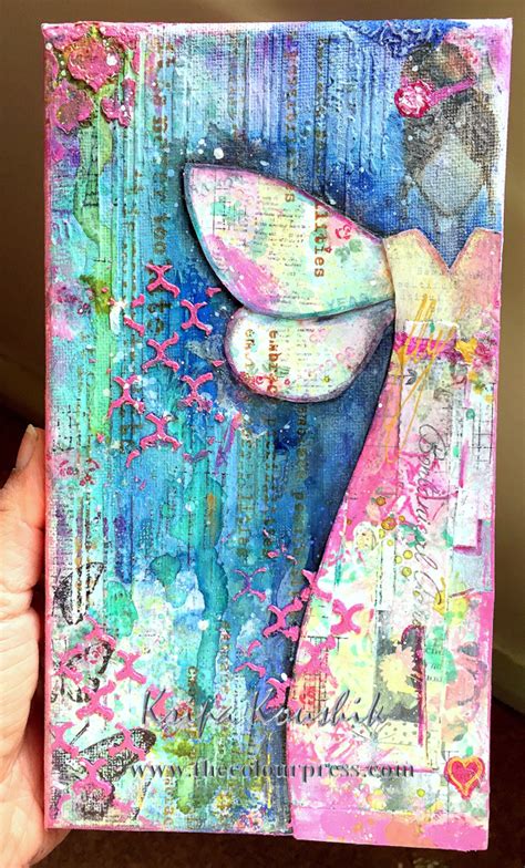 The Colour Press Mixed Media Canvas Video Tutorial Fly Mixed Media