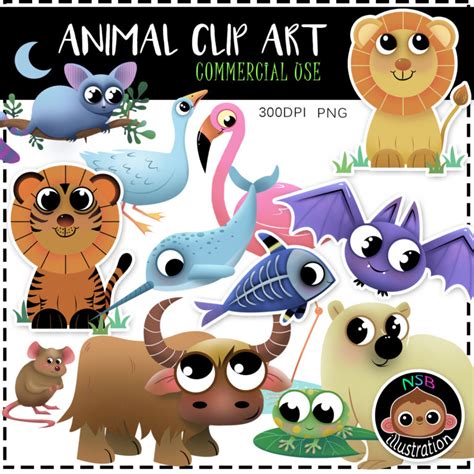 Wild Animals Clip Art Commercial Use Clipart Use To Make And Sell