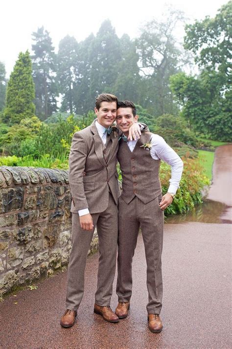 If you are comfortable with the suit you can use them as a perfect. Tailor Made Brown Tweed Groomsman Suit 3 Piece Groom ...