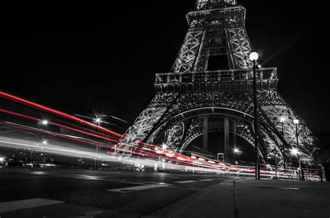 Download Time Lapse Night Road Paris Light Man Made Eiffel Tower HD Wallpaper By Julianoz