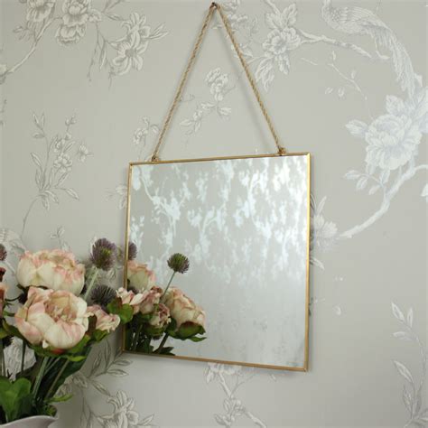 Gold Edged Square Wall Mirror Melody Maison®