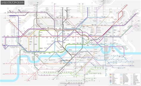 Tube And Rail Map Redesign London