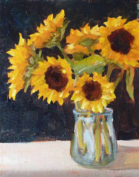 Kelley MacDonald's Paintings: Sunny Flowers, Original ...