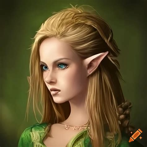 Image Of A Beautiful Blonde Haired Woodland Elf