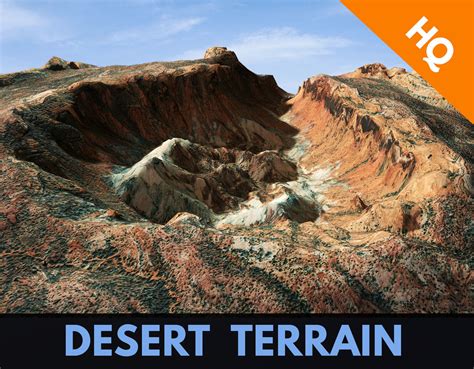 Desert Terrain Canyon Surface Landscape Pbr 20 3d Asset