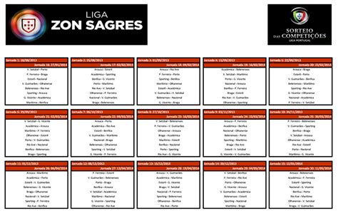Liga nos standings for the 2020/2021 season. Planeta Benfica: Sorteio Liga 2013/14: Calendário completo ...