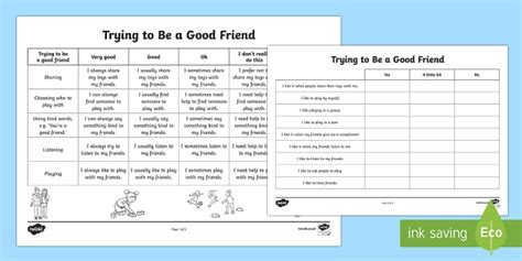 am i a good friend quiz sheet teacher made