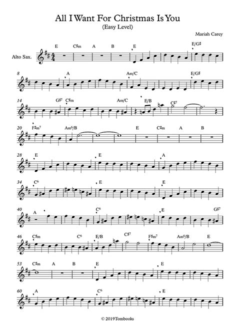 All I Want For Christmas Is You Alto Sax Sheet Music John Berry Jazz Ensemble