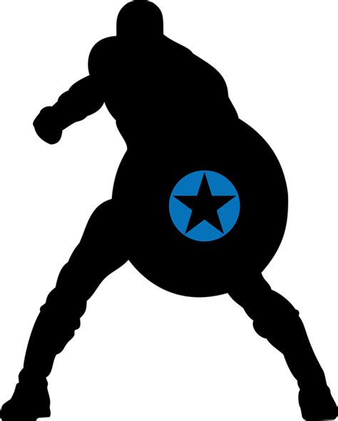 Силует Супер Герой Капитан Безплатни векторни графики в Pixabay