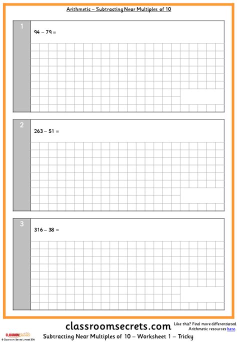 When you multiply decimal numbers, it's helpful to set up the problem in a way that makes it. Subtracting Near Multiples of 10 KS2 Arithmetic Test Practice | Classroom Secrets