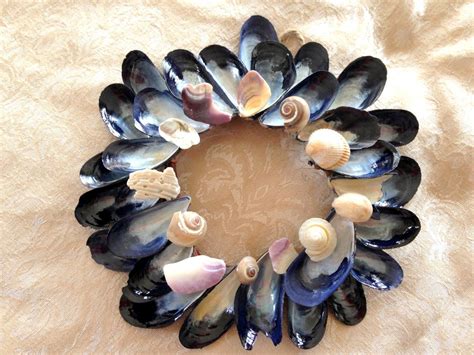 We did not find results for: Mussel shell wreath with grapevine base, Coastal decor ...