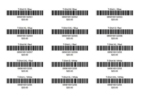 Free Printable Barcode Labels Printable Templates