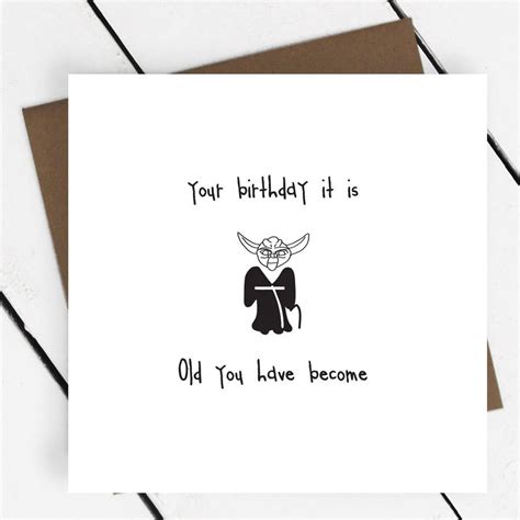 Star wars activities for adults. 'your birthday it is' star wars yoda greeting card by a ...