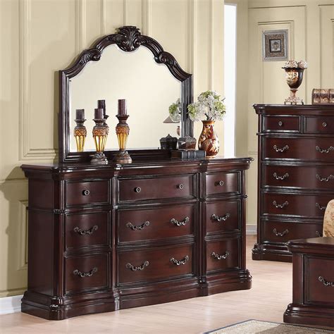 Acme Furniture Veradisia Dark Cherry Dresser with Nine Drawers - Walmart.com - Walmart.com