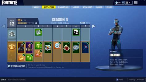 Fortnite Season 4 Battle Pass See The New Skins Emotes Map Changes