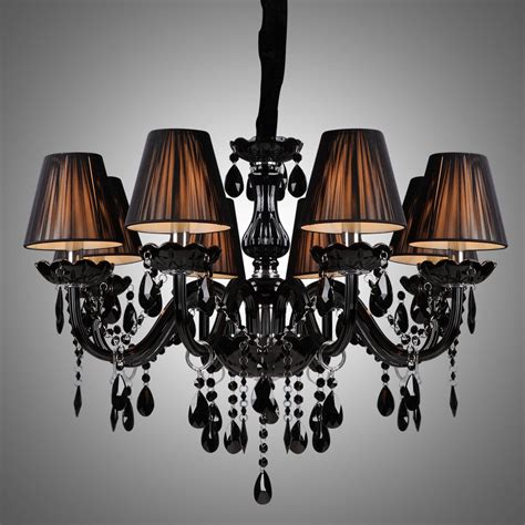 1m clear crystal chain diy decoration glass beaded diamond style diamantes for weddings, events, home décor, chandeliers and interior design. Black Crystal Chandelier Luxury Modern Black Chandelier ...
