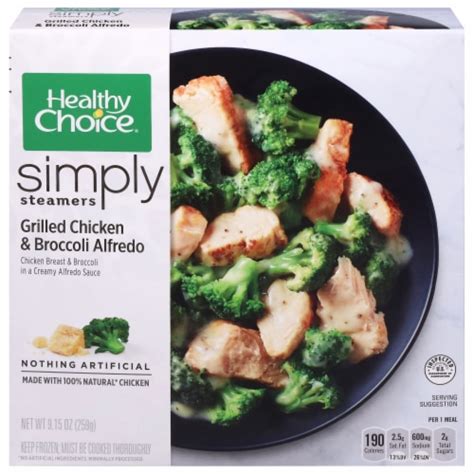 Healthy Choice Simply Steamers Grilled Chicken And Broccoli Alfredo
