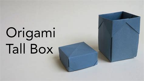 Easy Origami Tall Rectangle Box With Lid Tutorial Origami Box With Lid