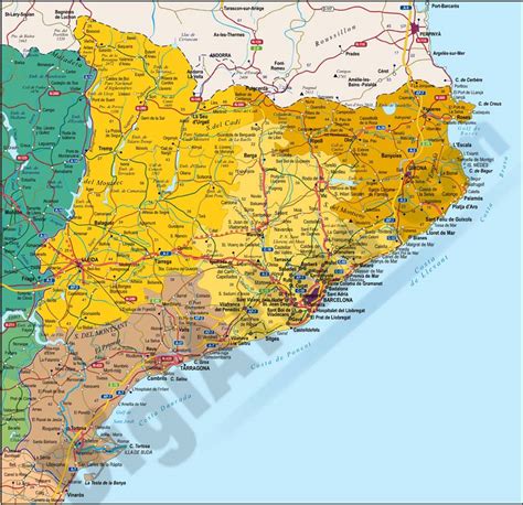 Mapa De Cataluña Catalunya
