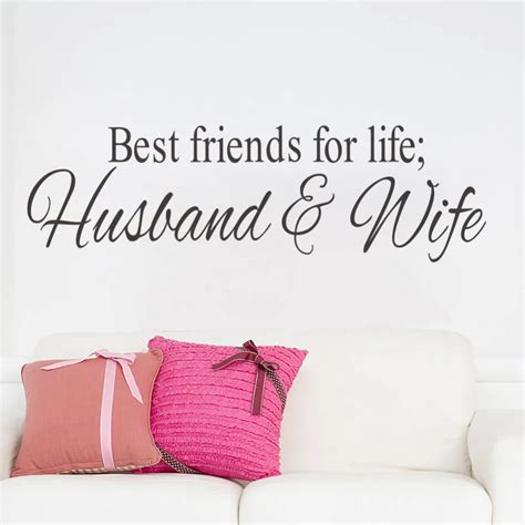Wall Sticker Best Friends For Life Husband And Wife Art Quote Wedding