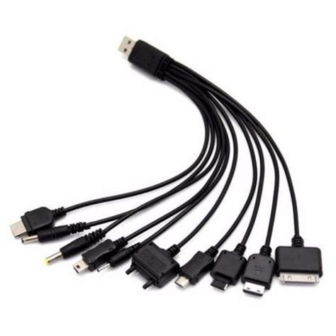 Usb Multiuniversal Charger Cable 10 In 1 Black Geewiz