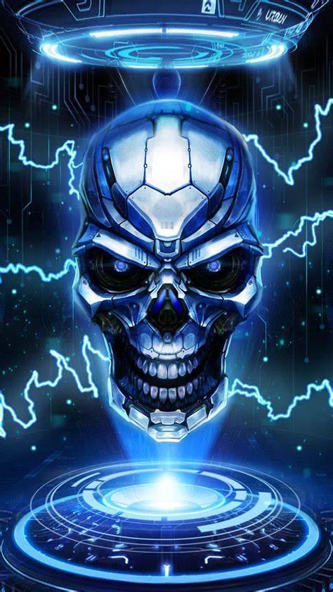 New cool skull live wallpaper! | skulls | Pinterest You can download blue fire skull wallpaper for free.