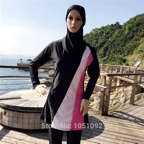 8XL S Full Coverage Modest Muslim Swimwear Islamic Swimsuit For Women
