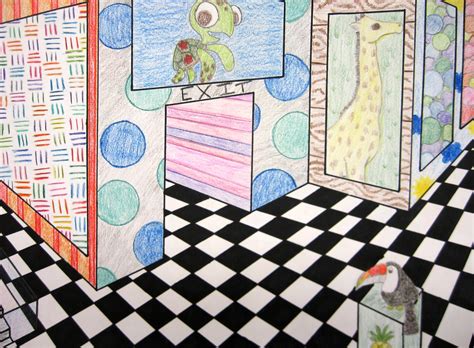 8th Grade Gallery 2 Pt Perspective Elementary Art Art Projects Arts Ed