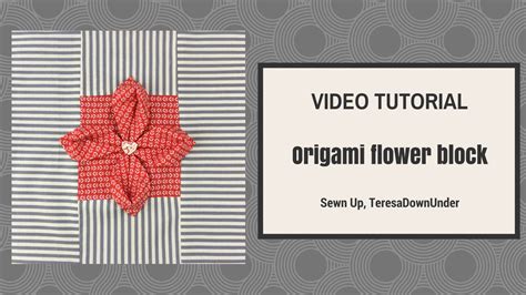Origami Flower Quilt Block Tutorial Youtube