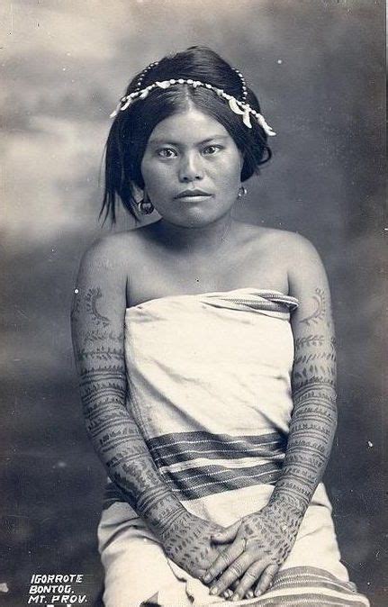 Philippines Bontoc Woman Filipino Tribal Tattoos Traditional
