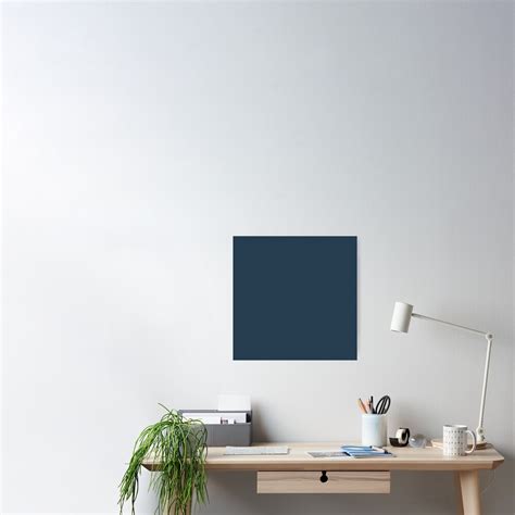 Midnight Blue Solid Color Poster By Patternplaten Redbubble