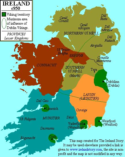 Map Of Ireland C 950 Ce Illustration World History Encyclopedia