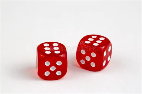 Red Dice Isolated On The White Background Stock Photo Image Of