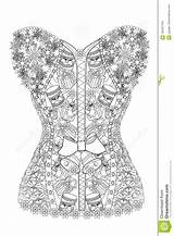 Coloring Christmas Corset Therapy Adults Illustration sketch template
