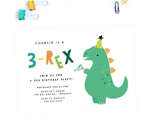 Pin On Rex Dinosaur Birthday Party By Itsy Belle