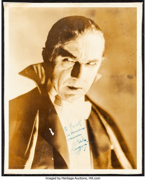 Bela Lugosi In Dracula Universal 1931 Fine Autographed Lot