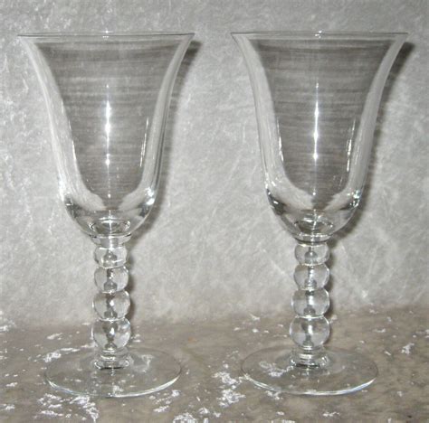 Lot Of 2 Imperial Glass Ohio 3400 Candlewick 9 Fl Oz Water Goblets