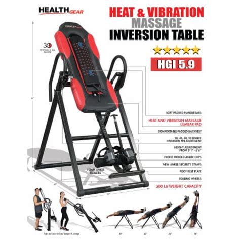 Extreme Products Group Health Gear Inversion Table With Heat And