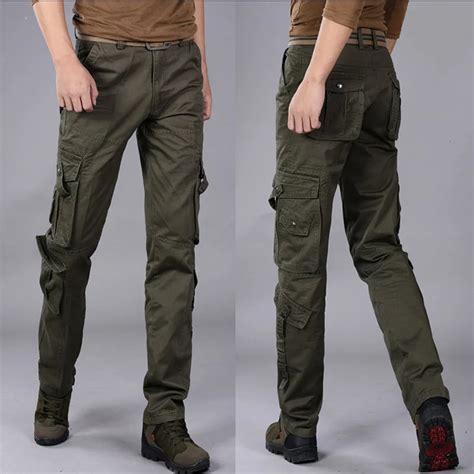 Fashion Military Cargo Pants Men Loose Baggy Tactical Trousers Casual Cotton Cargo Pants Men