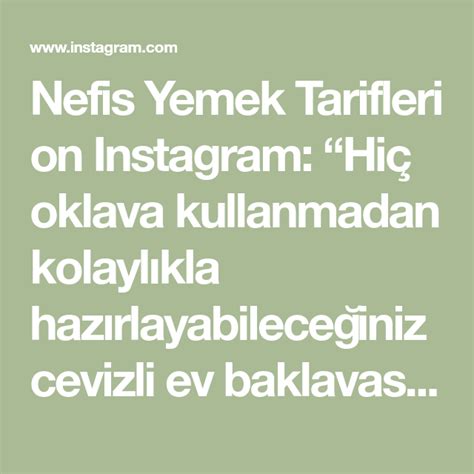 Nefis Yemek Tarifleri on Instagram Hiç oklava kullanmadan kolaylıkla