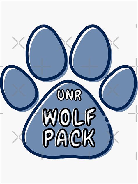 Unr Wolf Pack Sticker For Sale By Strawberrylucky Redbubble