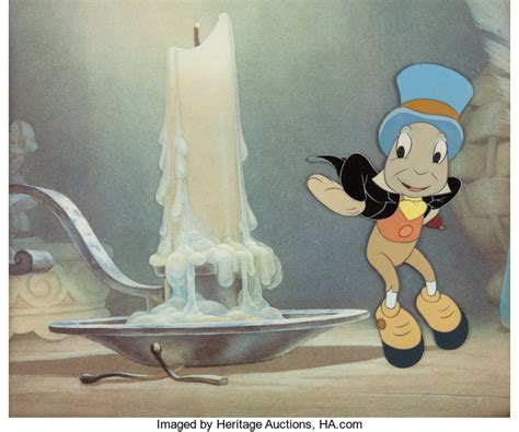 Pinocchio Jiminy Cricket Production Cel Walt Disney 1940 Lot